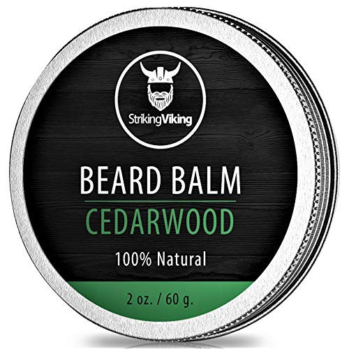 Cedarwood Beard Balm Styles Strengthens Softens Beards and Mustaches 100 Natural Beard Conditioner with Organic Shea Butter Tea Tree Argan Jojoba Oils in Cedar Scent by Striking Viking Cedarwood Beard Balm Styles Strengthens Softens Beards and Mustaches 100 Natural Beard Conditioner with Organic Shea Butter Tea Tree Argan Jojoba Oils in Cedar Scent by Striking Viking