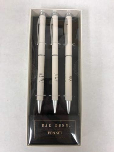 Faith, Hope, Love Set of 3 Ballpoint Pen Set by Rae Dunn