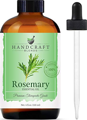 Handcraft Rosemary Essential Oil  100 Pure and Natural  Premium Therapeutic Grade with Premium Glass Dropper  Huge 4 fl oz