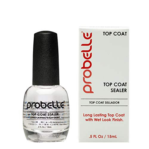 Probelle Top Coat Sealer  Ultra High Gloss and thick finishing top coat for long lasting manicure 05 fl oz 15 mL