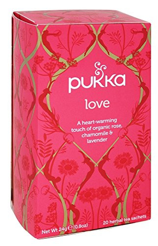 Pukka Herbal Teas Love Organic Rose Chamomile and Lavender Tea  Caffeine Free  20 Bags