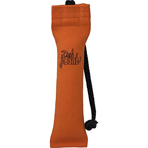 Dog Bumper Training Dummy for Hunting Dog Training  Dog Training Supplies for Hunting Dog Training Duck Dog Size Indestructible Firehose Floating Dog Toy Orange Slender 12in