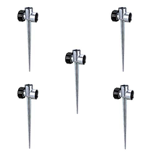 5 Pack  Orbit 12 Inch Zinc FlowThru Lawn Sprinkler Spike Base