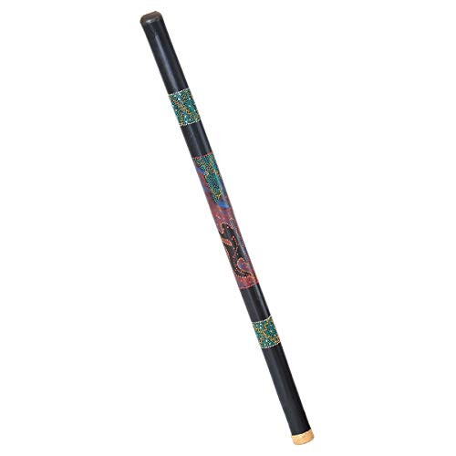 X8 Drums Bamboo Didgeridoo Black Painted Gecko Design with Bag