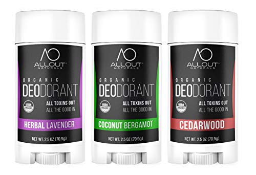 All Out Naturals Organic Deodorant 3pack Best Natural Deodorant for Women and Men For Sensitive Skin Aluminum Free Vegan Non Toxic 325 oz Sticks Lavender Coconut Bergamot Cedarwood All Out Naturals Organic Deodorant 3pack Best Natural Deodorant for Women and Men For Sensitive Skin Aluminum Free Vegan Non Toxic 325 oz Sticks Lavender Coconut Bergamot Cedarwood