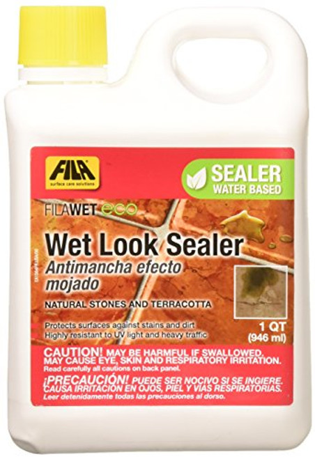 FILA Surface Care Solutions Paver Sealer Look WET ECO Seals indoor and outdoor unpolished natural stone and terracotta 1 QT FILA Surface Care Solutions Paver Sealer Look WET ECO Seals indoor and outdoor unpolished natural stone and terracotta 1 QT