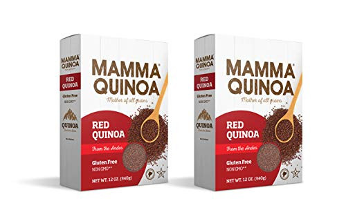 Mamma Quinoa Mother of All Grains Red Quinoa Gluten Free NonGMO 100 from Andean Quinoa DryPeeled Quinoa Pack of 2 12 Ounces Each