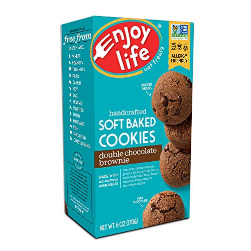 Enjoy Life Soft Baked Cookies Soy free Nut free Gluten free Dairy free Non GMO Vegan Double Chocolate Brownie 1 Box Enjoy Life Soft Baked Cookies Soy free Nut free Gluten free Dairy free Non GMO Vegan Double Chocolate Brownie 1 Box
