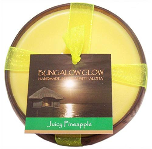 Bungalow Glow Candle Juicy Pineapple Wood 6 Ounce