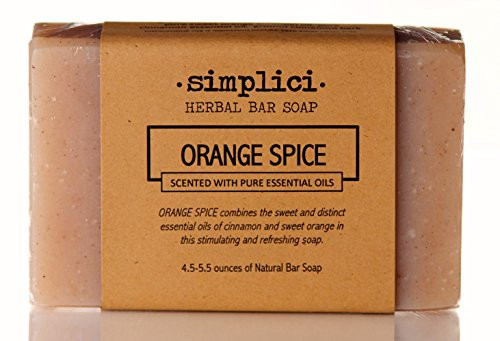 SIMPLICI Orange Spice Natural Soap scented with pure essential oils