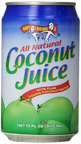 Amy  Brian Coconut Water Original 10 Fl Oz Can Pack of 24
