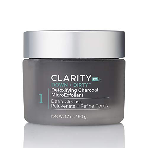 ClarityRx DownDirty Detoxifying Charcoal MicroExfoliant Daily Exfoliating Treatment for Oily Skin 17 oz
