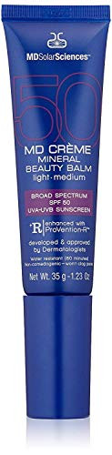 MDSolarSciences Crème Mineral Beauty Balm SPF 50  OilFree Tinted Matte BB Crème Perfects Skin  Provides Broad Spectrum UV Protection  123 Oz