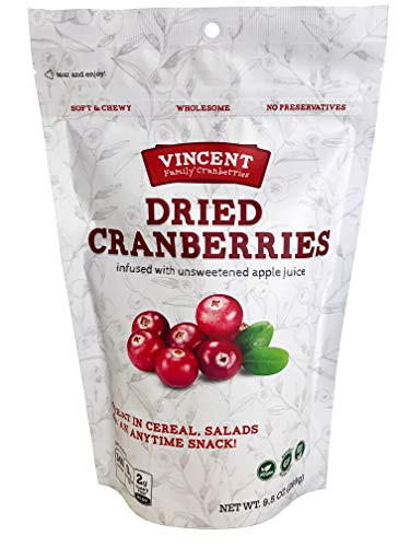 Vincent Family Dried Cranberries Infused With Unsweetened Apple Juice 95 Oz