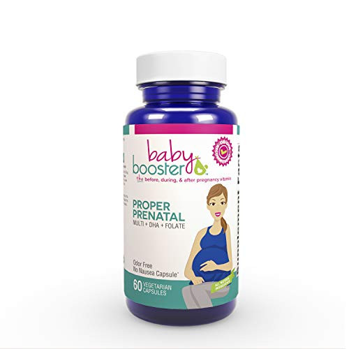 Proper Prenatal Vitamins by Baby Booster with DHA Folate Multi 60 No Nausea Capsules Proper Prenatal Vitamins by Baby Booster with DHA Folate Multi 60 No Nausea Capsules