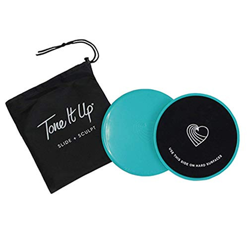 Tone It Up Exercise Sliders for Working Out Use on All Surfaces Lightweight Exercise Gliding Discs are Perfect for Core  Abdominal Exercises