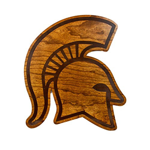 LazerEdge NCAA Wooden Wall Hanging Michigan State Spartans  Spartan Head