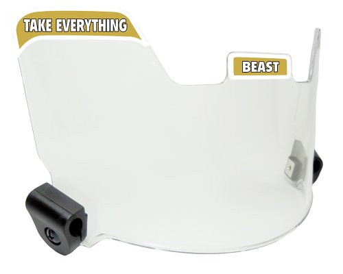 EliteTek "Take Everything, Leave Nothing Football/Eye shield Visor (Gold and White)