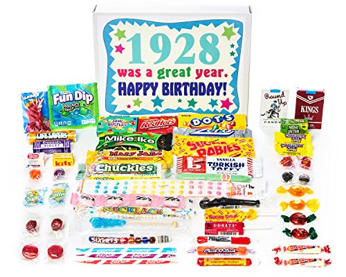 Woodstock Candy ~ 1928 92nd Birthday Gift Box Nostalgic Retro Candy Assortment from Childhood for 92 Year Old Man or Woman Born 1928