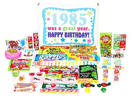 Woodstock Candy ~ 1985 35th Birthday Gift Box of Nostalgic Retro Candy from Childhood for 35 Year Old Man or Woman Born 1985 Woodstock Candy ~ 1985 35th Birthday Gift Box of Nostalgic Retro Candy from Childhood for 35 Year Old Man or Woman Born 1985