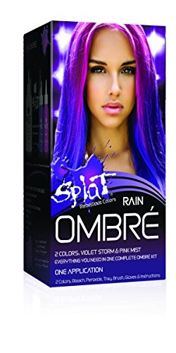 Splat Ombre Rain  Original Complete Kit  Blue  Purple Hair Color  Vegan  Cruelty Free