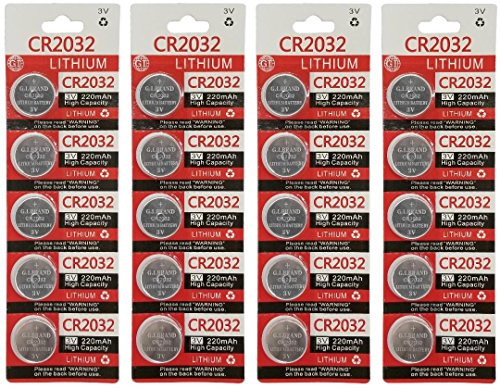 GI 3 Volt 2032 Battery CR2032 Lithium 3v Coin Cell Watch Battery 20 GI 3 Volt 2032 Battery CR2032 Lithium 3v Coin Cell Watch Battery 20