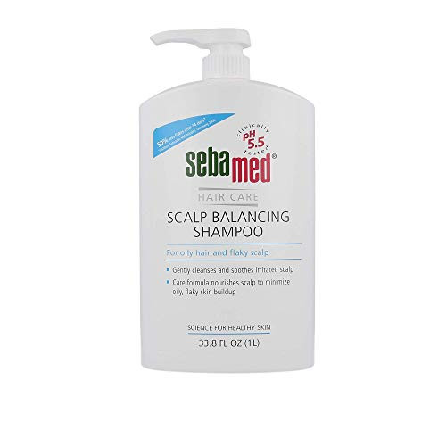 Sebamed Scalp Balancing Shampoo  Gentle Anti Dandruff Shampoo Formula for Oily Hair and Flaky Scalp 338 Fluid Ounces 1 Liter with Pump