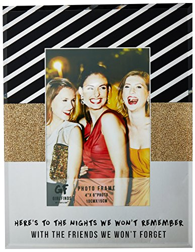 Pavilion Gift Company 75104 Friends We Won't Forget Mirrored Photo Frame, 7 x 9"