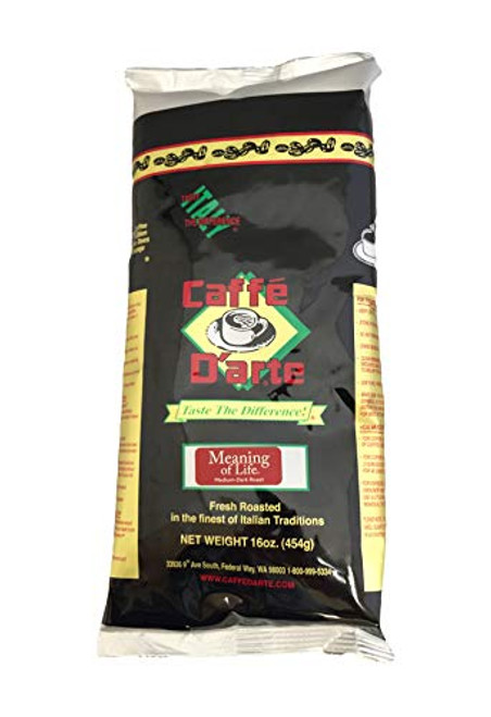 Caffe Darte Gourmet Meaning of Life Blend Ground Coffee 16 Ounce Bag