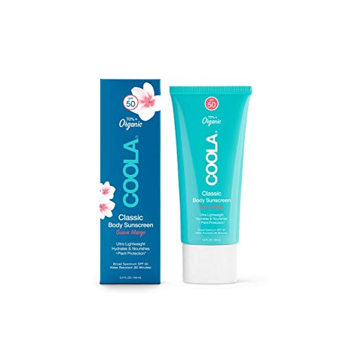 COOLA Organic Classic Body Sunscreen Broad Spectrum SPF 50 ReefSafe Guava Mango 34 Fl Oz