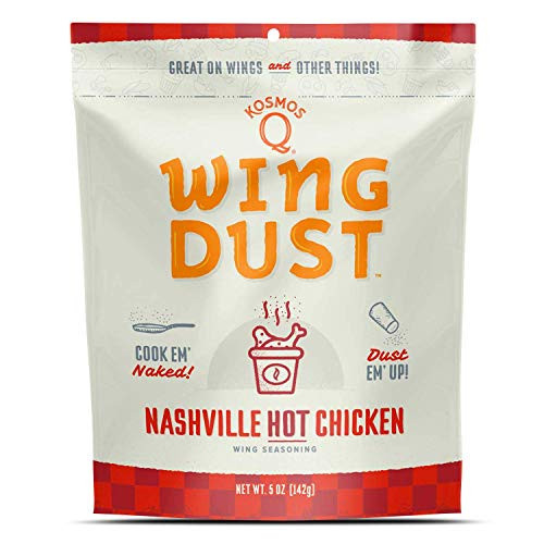 Kosmos Q Nashville HOT Wing Dust Chicken Wing Seasoning Dry BBQ Rub Spice 5 oz Bag Kosmos Q Nashville HOT Wing Dust Chicken Wing Seasoning Dry BBQ Rub Spice 5 oz Bag