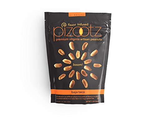 Pizootz Baja Taco Flavor Infused Premium Virginia Gourmet Artisan Peanuts  575 oz per bag Baja Taco Pizootz Baja Taco Flavor Infused Premium Virginia Gourmet Artisan Peanuts  575 oz per bag Baja Taco