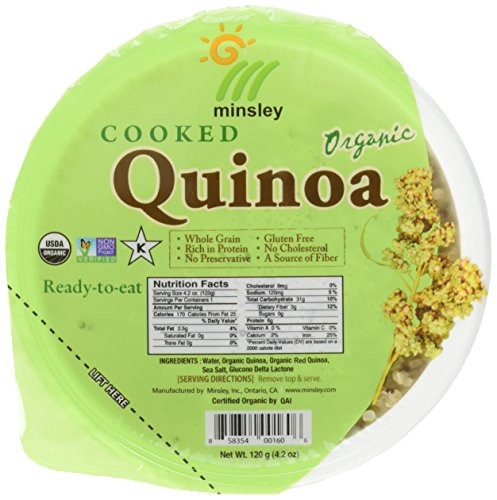 Minsley Cooked Organic Quinoa 42 oz Pack of 12