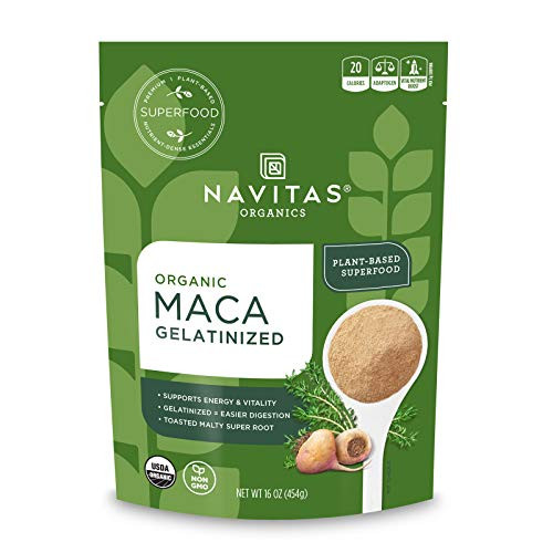 Navitas Organics Maca Gelatinized Powder 16 oz Bag Organic NonGMO GlutenFree Navitas Organics Maca Gelatinized Powder 16 oz Bag Organic NonGMO GlutenFree