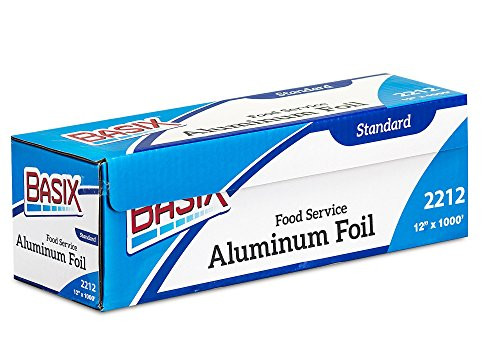 Basix Standard Food Service Aluminim Foil Roll 12 Width x 1000 Length