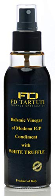 FD TARTUFI White Truffle Balsamic Vinegar of Modena 100ml 34fl oz Gourmet Food Condiments Salad Seasoning kosher non gmo Made in Italy FD TARTUFI White Truffle Balsamic Vinegar of Modena 100ml 34fl oz Gourmet Food Condiments Salad Seasoning kosher non gmo Made in Italy