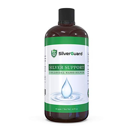SilverGuard Colloidal Silver Liquid Immune Support  Pure Colloidal Silver Water  30ppm Structured Silver Hydrosol Immune Booster  16 Ounce Bottle