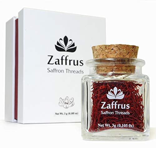 Zaffrus  SuperPremium All Red Saffron Threads For Cooking Saffron Rice Risotto Paella Persian Tahdig Tea Golden Milk 3 grams  105 oz