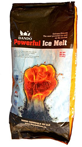 DANDO Powerful Ice Melt 25 lbs Calcium Chloride Pellets
