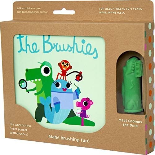 The Brushies Baby  Toddler Toothbrush  Storybook Set Chomps The Dino