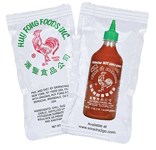 Huy Fong Sriracha Hot Chili Sauce Packets 50Pack