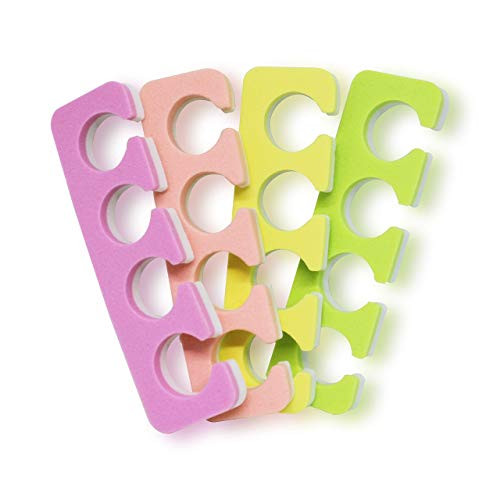 ZMOI 120 PCS Premium Pedicure Toe Separators  Soft  Durable Bulk Salon Pedicure Accessories  4 Colors