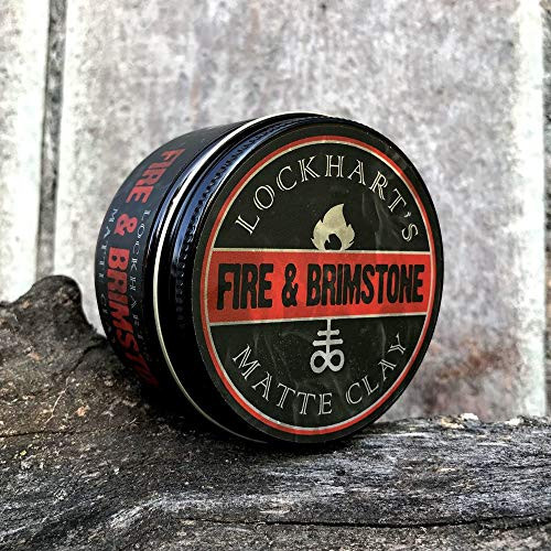 Lockharts Fire  Brimstone Matte Clay MediumFirm Hold Matte Finish 37oz