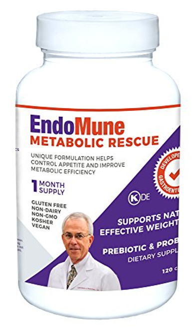 EndoMune Metabolic Rescue Prebiotic and Probiotic Supports Weight Loss and Healthy Blood Sugar Physician Formulated 120 Vegetarian Capsules EndoMune Metabolic Rescue Prebiotic and Probiotic Supports Weight Loss and Healthy Blood Sugar Physician Formulated 120 Vegetarian Capsules