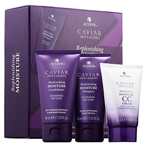 Alterna Caviar AntiAging Replenishing Moisture Travel Kit Includes 135 oz Shampoo 135 oz Conditioner  085 oz CC Cream