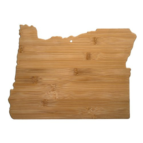 Totally Bamboo Oregon State Shaped Bamboo Serving  Cutting Board