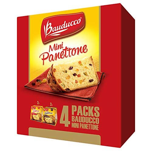 Bauducco Mini Panettone  Mini Chocottone Moist  Fresh Traditional Italian Recipe Italian Traditional Holiday Cake 141oz Pack of 4