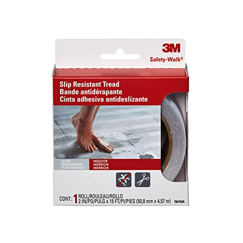 3M Safety-Walk Tub and Shower Tread, Clear, 2-Inch by 180-Inch Roll, 7641NA