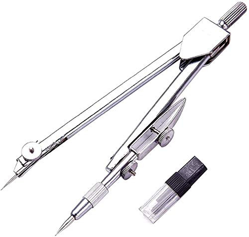 Utoolmart Student Drawing Metal Compass Math Geometry Tools Professional Compass for Drafting School Woodworking Drafting Math and Making Circles 2Pcs