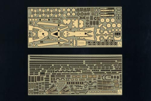 Aoshima 52655 Full Hull IJN Battleship Musashi PhotoEtched Parts 1700 Scale Plastic Model Kit Accessories